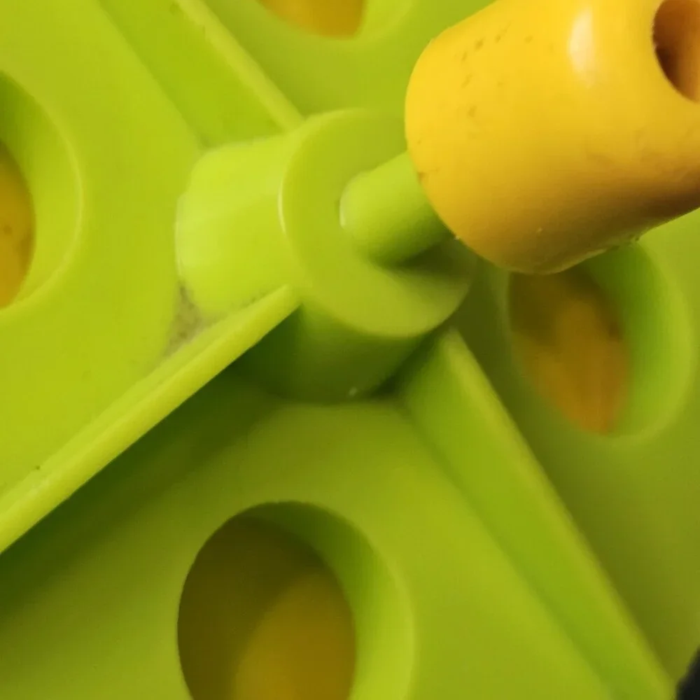 VTG 70s Fisher Price Little People Merry Go Round School Playground Green Yellow